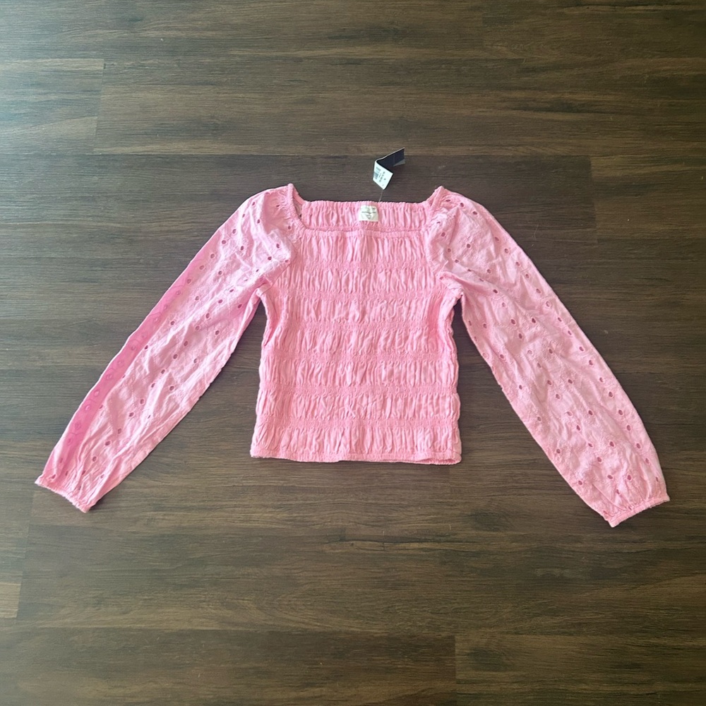 Abercrombie Kids Pink Textured Blouse